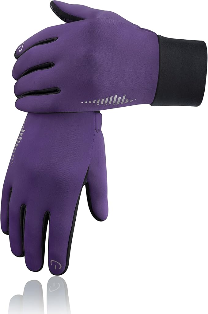 SIMARI Winter Gloves for Women Men - Cold Weather Thermal Touch Screen Ski Snow Glove Liners, Non-Slip Palm & Warm Fleece Lined, for Running Cycling Driving Hiking Walking Sports Outdoor Texting Work