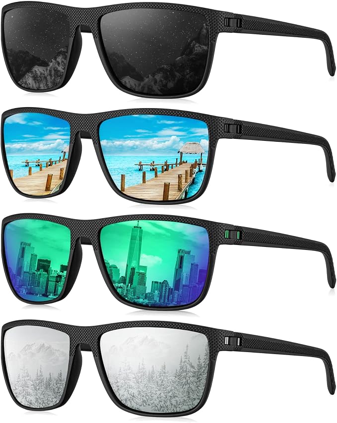 KALIYADI Mens Sun-Glasses Polarized Sunglasses-Men: Classic Sunglasses with Ultraviolet Protection for Driving Fishing Golf