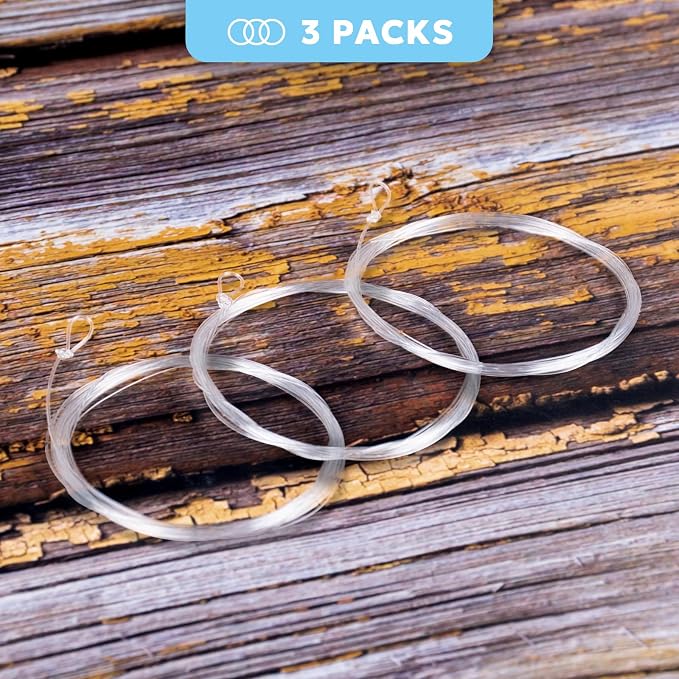SF Pre-Tied Loop Fly Fishing Tapered Leader Nylon Clear Trout Freshwater Saltwater Bonefish Permit Bass Salmon Steelhead 7.5FT 9FT 10FT 12FT 15FT 0X 1X 2X 3X 4X 5X 6X 7X
