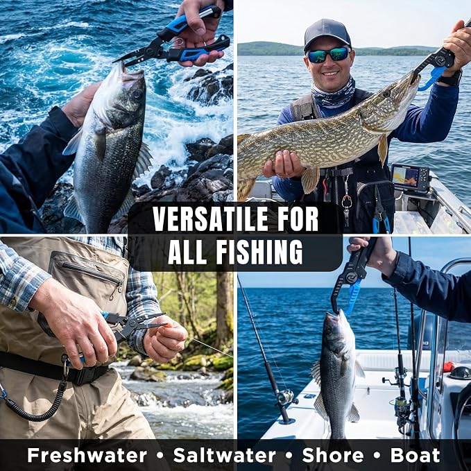 PLUSINNO Fishing Gear- Fishing Rod and Reel Combos, Fishing Backpack, Fishing Net, Fishing Bag with Rod Holders and Tackle Box for Freshwater/Saltwater, Fishing Gifts for Men