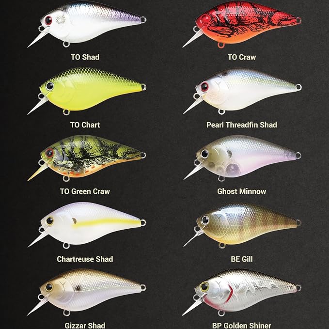 LUCKY CRAFT LC 1.5 Silent Squarebill Crankbait Fishing Lure, 2-3/8", Bass Fishing Lures for Freshwater, Hard Crankbait with Treble Fishing Hooks, Fishing Accessories