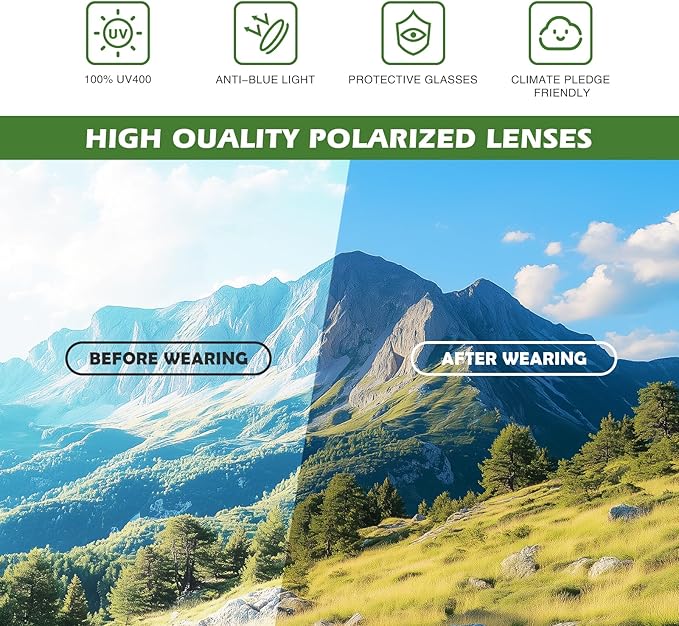 Fanshen Square Polarized Sunglasses for Men, 3 Pack Lightweight UV Protection Sun Glasses for Driving Fishing Golf