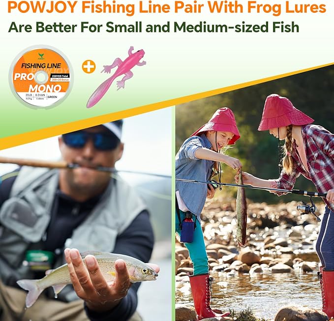 Pro Monofilament Fishing Line with Knot Instruction Cards for Multi Purpose Cost Effective, Strong Yet Thin Nylon String for Big Fishes, Tangle-Free & UV Resistant, 15/20/30/50/80LB