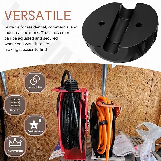 16mm Hole Ball Stopper for 3/8" ID Spring Driven Air Hose Reel - Prevents Tangling and Damage, Adjustable Hose Bumper, Fits Auto Rewind Retractable Hose Reel Need to Screw Tightl