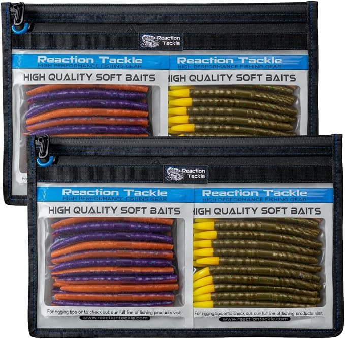 Reaction Tackle Storage Bag Tackle Pak – Water-Resistant Plastic Storage for Bait, Tackle, Lures, Soft Plastics, and Fishing Gear