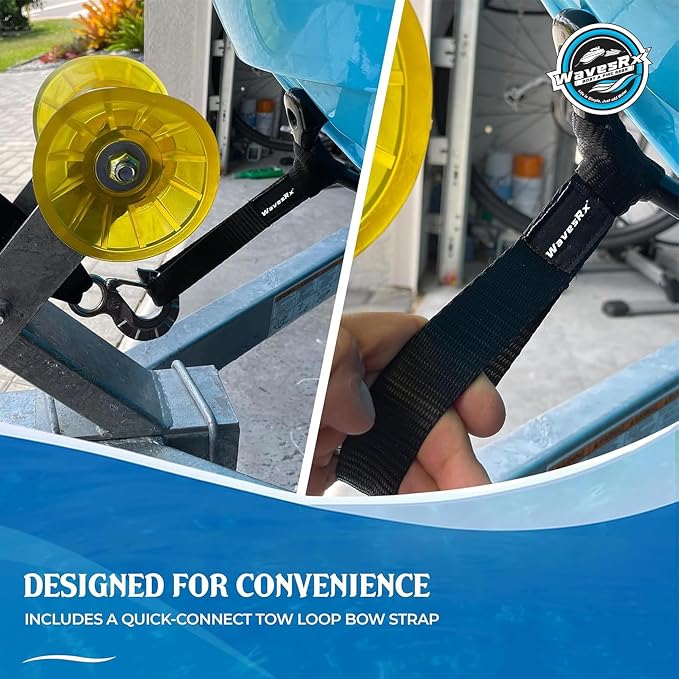 WavesRx Soft Loops Jet Ski Cleats | Secure Loop Straps for Attaching Docking Bumpers, Fenders, Anchoring Line, Bungee & Dock Rope to your Jetski | Must-Have PWC Accessory for Your Waverunner or Seadoo