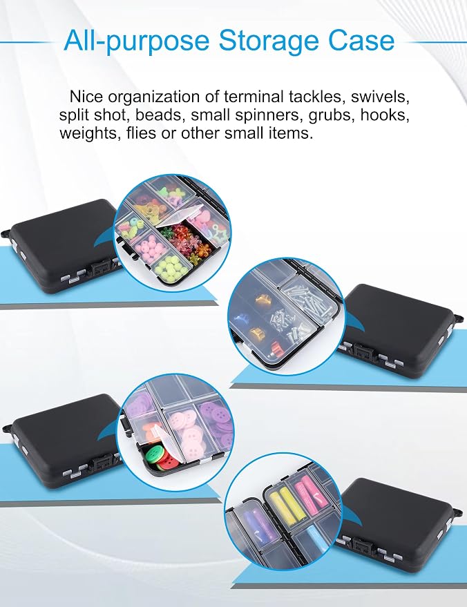 Hlotmeky Small Tackle Box Organizer 4 Pack Mini Tackle Boxes Plastic Fishing Organizer Tackle Storage Containers Kayak Fly Boxes