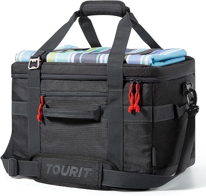 TOURIT Soft Sided Cooler Bag Insulated 30/48/60 Cans, Large Collapsible & Leakproof Ice Chest for Picnic, Beach, Camping, Travel, Sports Fan Coolers