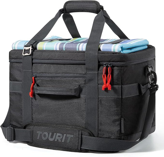 TOURIT Soft Sided Cooler Bag Insulated 30/48/60 Cans, Large Collapsible & Leakproof Ice Chest for Picnic, Beach, Camping, Travel, Sports Fan Coolers