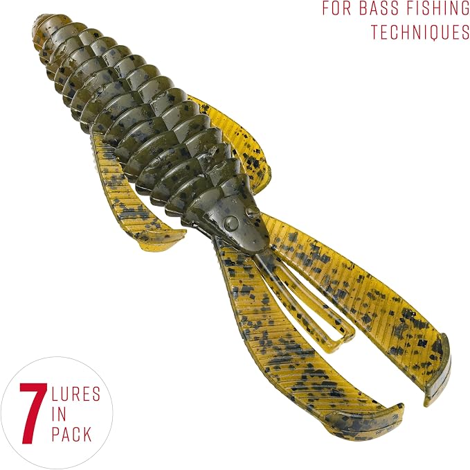Strike King Rage Bug Fishing Lure, Soft Plastic Grub, Unique Design, Subtle Action