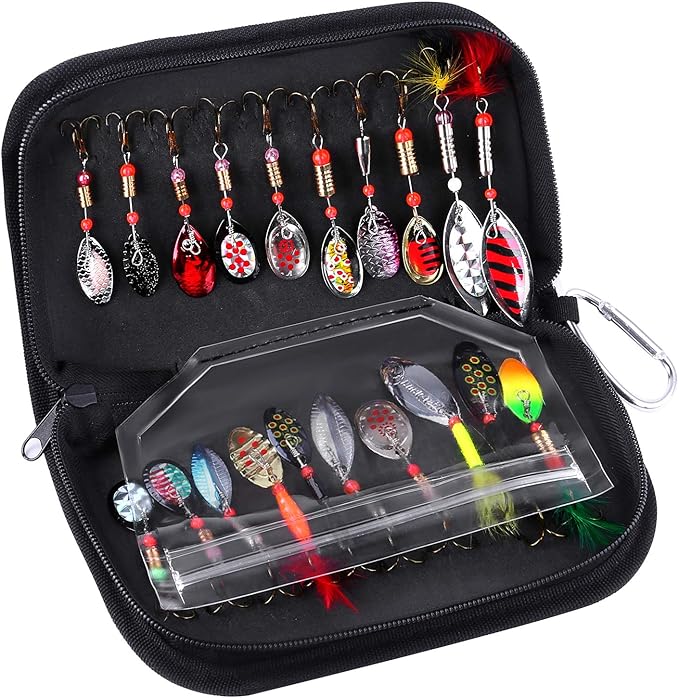 TOPFORT 187/343pcs Fishing Accessories Kit, Organized Fishing Tackle Box with Tackle Included, Fishing Hooks, Fishing Weights Sinkers, Fishing Gear and Equipment, Fishing Gift for Men