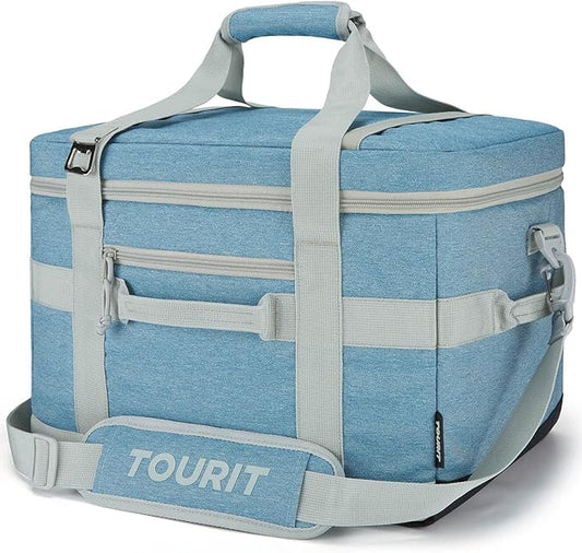 TOURIT Soft Sided Cooler Bag Insulated 30/48/60 Cans, Large Collapsible & Leakproof Ice Chest for Picnic, Beach, Camping, Travel, Sports Fan Coolers