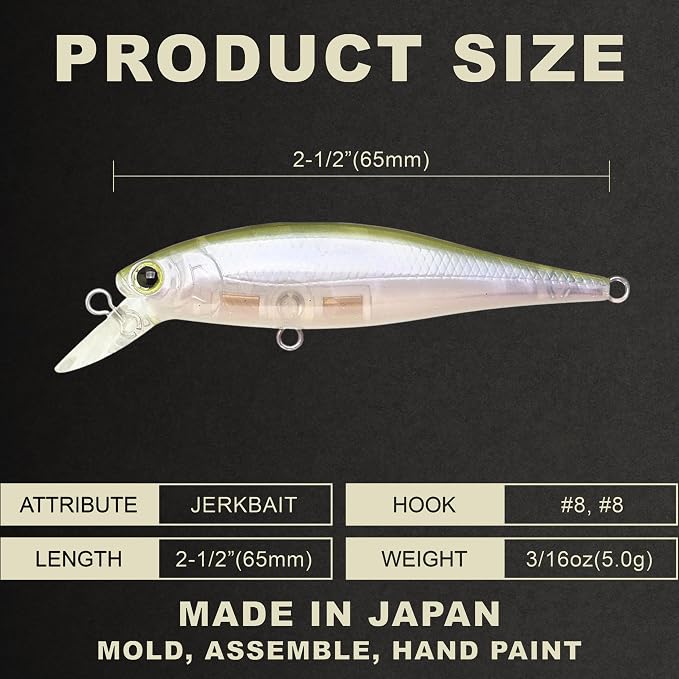 LUCKY CRAFT Pointer 78SP Fishing Lures, 3” Jerkbait Freshwater Bass & Trout Lures, Suspending 4ft–5ft Depth, Jerkbait with Walk-the-Dog Action, Precision Bass Fishing Gear and Accessories