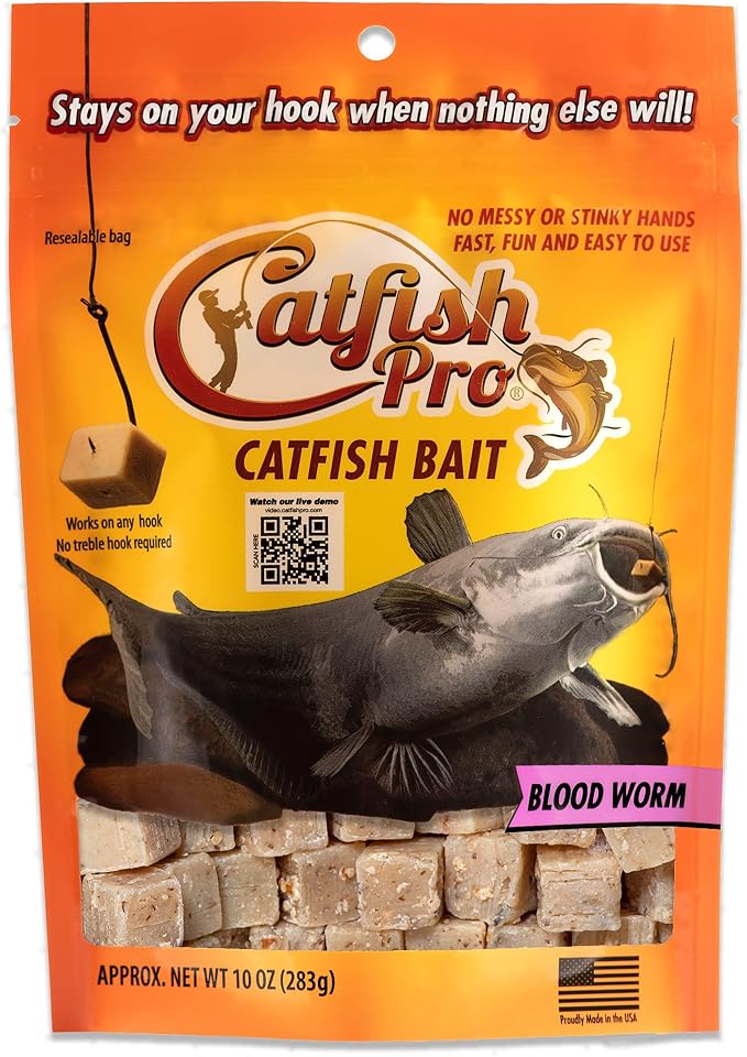 Catfish Pro Catfish Bait - 10oz Bag with 80pcs | Irresistible Scent for Catfish | Mess-Free, Stays On Your Hook When Nothing Else Will | Great for Rod, Reel, Trotline, Jugs & Yoyos Fishing
