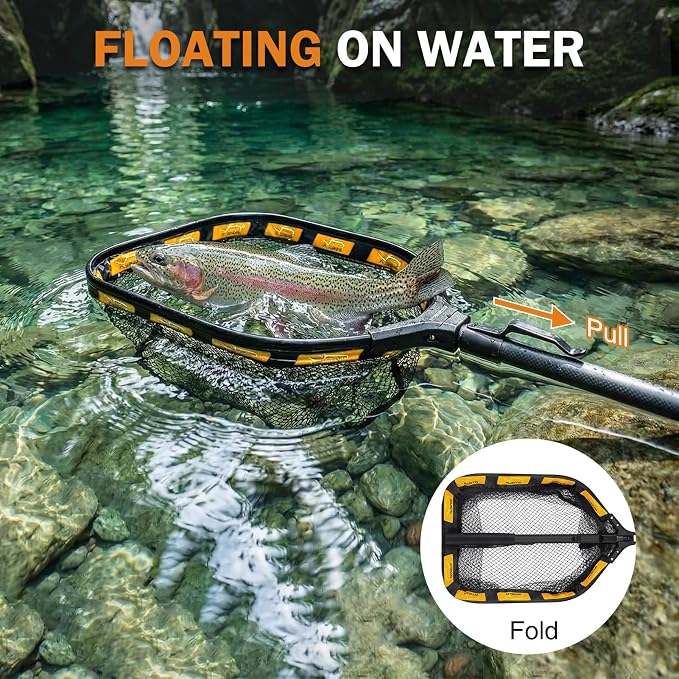 PLUSINNO Fishing Backpack with Fishing Gear Fishing Net, Waterproof Tackle Backpack with Rod Holders, Tackle Box, Lures, Tools, Pliers & Accessories, Fish Gifts for Men
