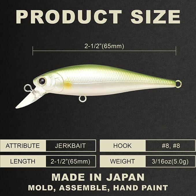 LUCKY CRAFT Pointer 78SP Fishing Lures, 3” Jerkbait Freshwater Bass & Trout Lures, Suspending 4ft–5ft Depth, Jerkbait with Walk-the-Dog Action, Precision Bass Fishing Gear and Accessories