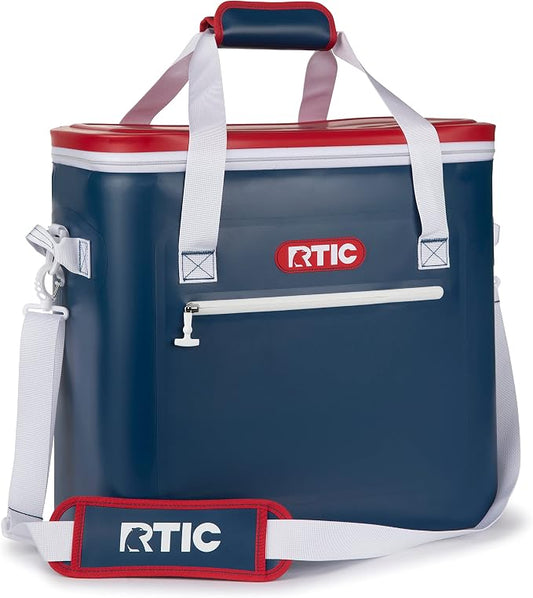 RTIC Ultra-Tough Soft Cooler 50 Can, Insulated Bag Portable Ice Chest Box for Lunch, Beach, Drink, Beverage, Travel, Camping, Picnic, Car, Trips, Floating Cooler Leak-Proof with Zipper