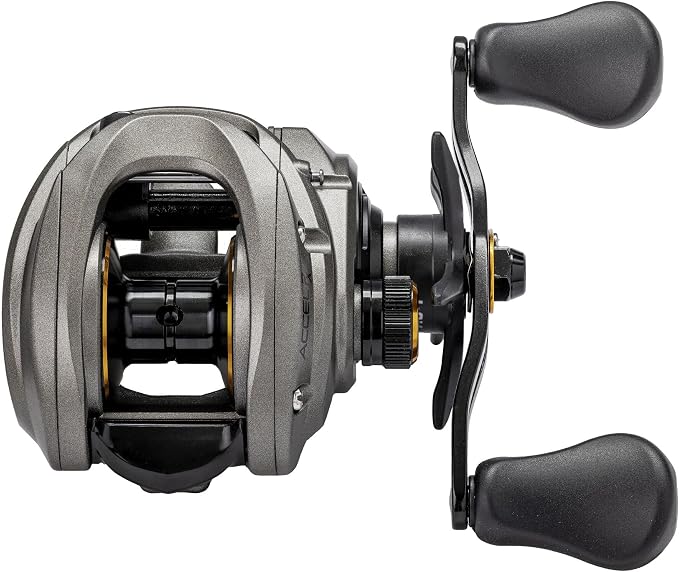 Lew’s Accel RX Baitcast Fishing Reel, RH Retrieve, 6.8:1 Gear Ratio, 5+1 Bearings