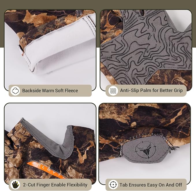 Palmyth Men's Hunting Gloves for Cold Weather and Winter Camo Glove