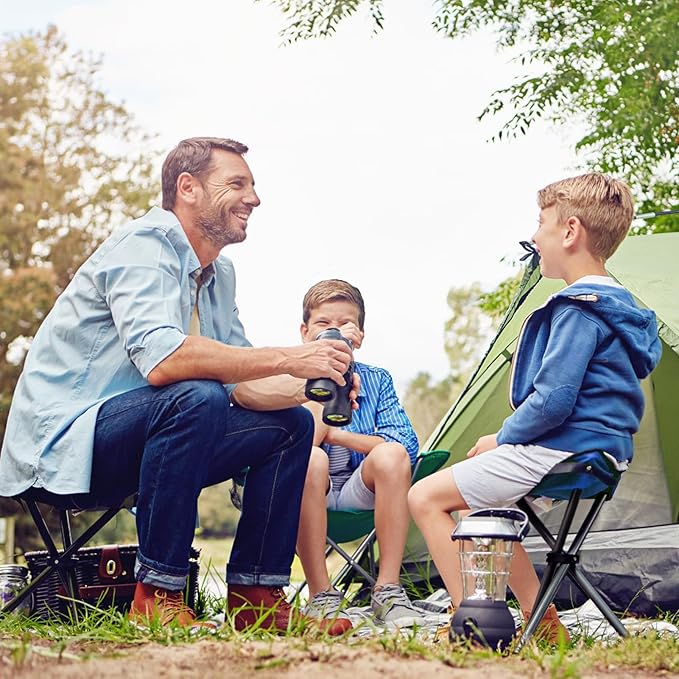 Travel Folding Camping Stool, Use Height 14.6" and Maximum Weight 210 lbs Outdoor Portable Tripod Seat Fishing Chair Seat for Camping Fishing Hiking Gardening and Beach Garden Painting (Blue)