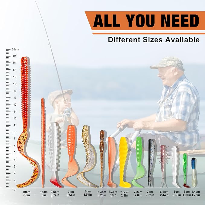 TRUSCEND Complete Fishing Lures - Tackle Box with Tackle Included - Crankbaits, Minnows, Frogs, Vibes, Poppers, Spinners, Spoons, Soft Baits, Hooks & Weights Accessories Kit for Bass Panfish Trout