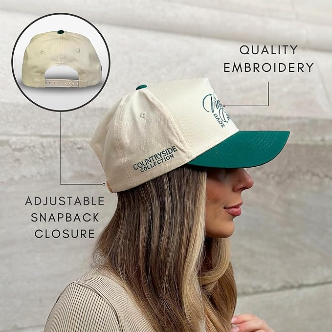 Vintage Western Trucker Hat | Men & Women | Country Cute Caps for Cowgirls Cowboys | Camo Denim Embroidered Cotton | Snapback