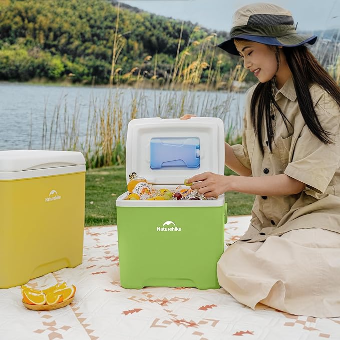 Naturehike 5.3/15/19 QT Hard Cooler, Insulated Ice Chest Box, Portable Ice Retention Cooler for Beach Camping Picnic Fishing Barbecue