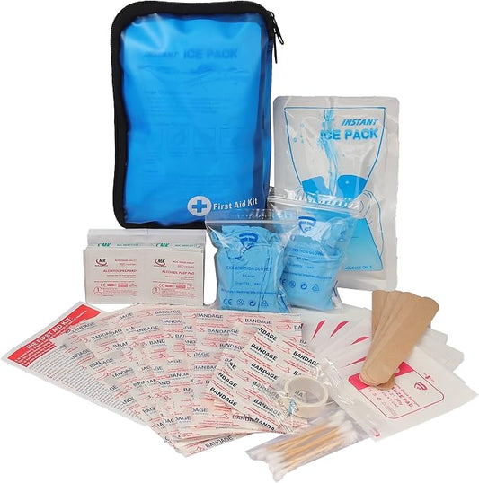 Galaxy 131 Pcs First Aid Kits for Survival Emergency Trauma Military Tactical Medical Hunting Camping Hiking Fishing IFAK EMT Bag (131 Pcs Blue First Aid Kits)