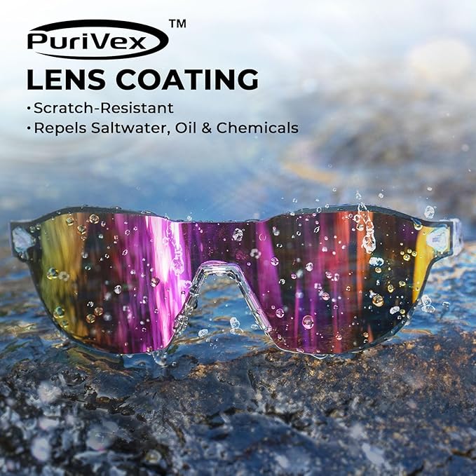 KastKing Nizini Polarized Sports Fishing Sunglasses, With PuriVex Protective Lens Coating, Rimless Wrap Design, Men Women