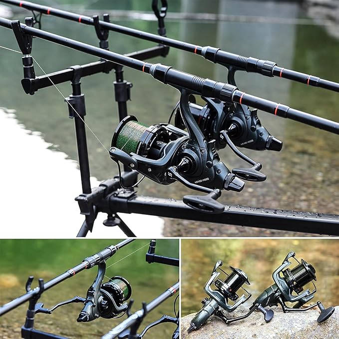 Sougayilang Saltwater Spinning Reels 10000 Series Carp Fishing Reels, CNC Aluminum Spool Fishing Reels for Saltwater Freshwater