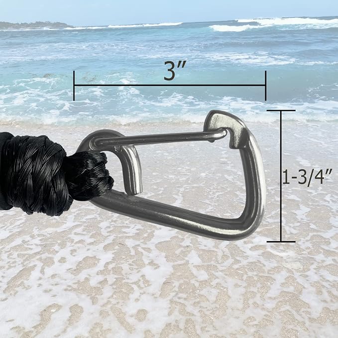 Bungee Dock Line with Double 316 Stainless Steel Clips Floatable Mooring Rope Boat Snubber Docking Rope for PWC, Boat Accessory for Kayak, Watercraft, Bass Boat, SeaDoo, 4-6FT, 2 Pack
