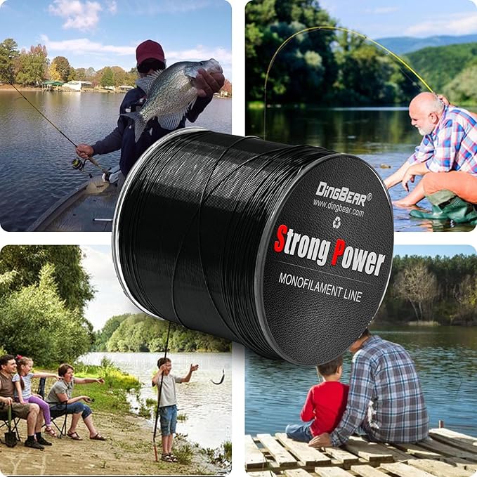 Nylon Fishing Line 200/500/1000M Monofilament Nylon Fishing Strong Tension Wire Fishing Line 4 Colors 5-35LB for Fishing/Hanging/Craft