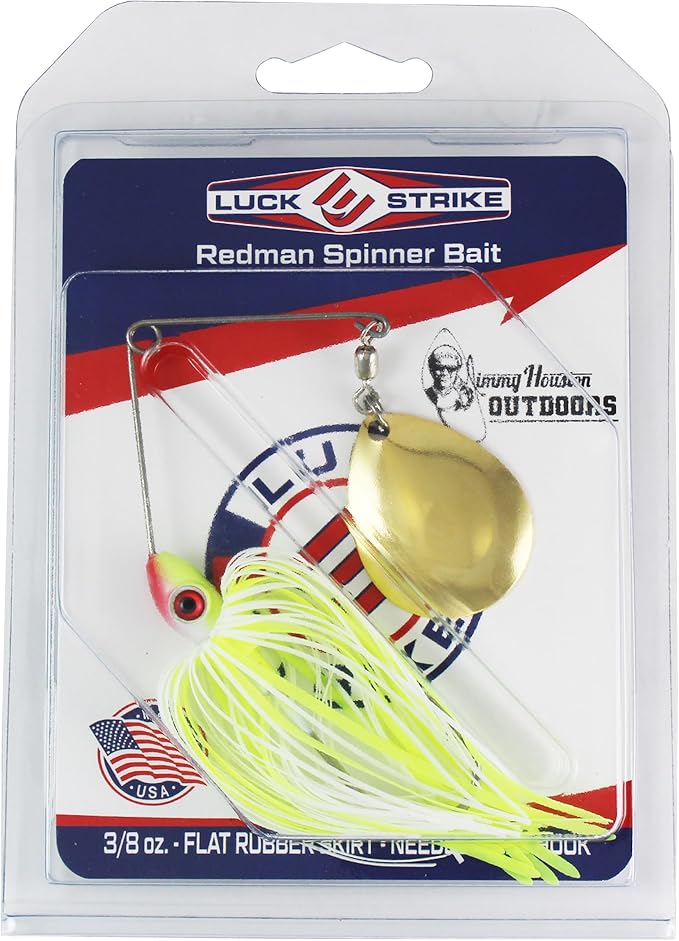 Luck E Strike Redman Spinner Bait by Jimmy Houston, 3/8 Ounce Colorado Spinnerbait