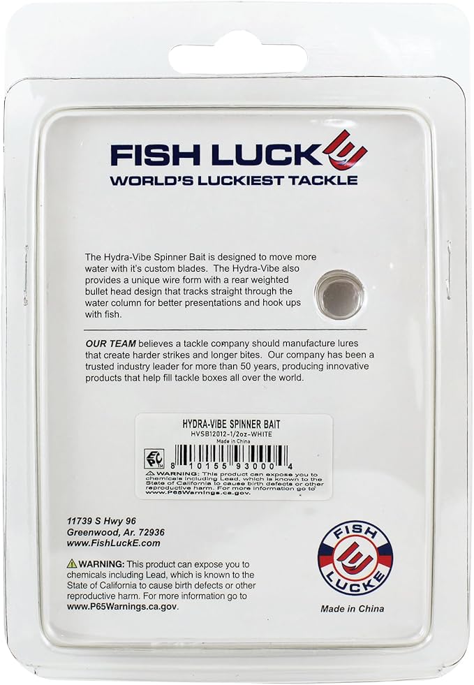 Luck E Strike Hydra-Vibe Spinner Bait with Custom Blades