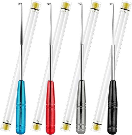 4PCS Fishing Hook Remover, Stainless Steel Fish Hook Remover Tool for Finishing, Storage Tube Included