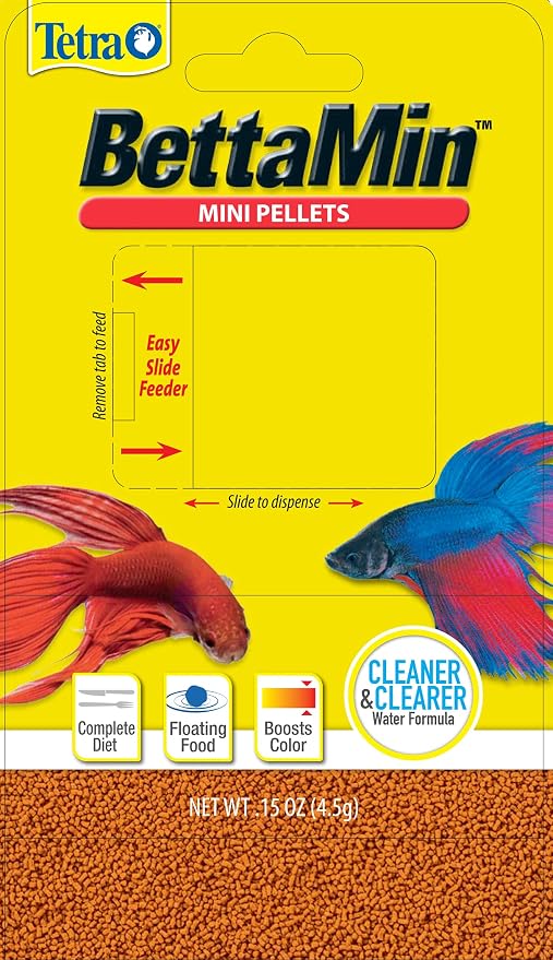 Tetra TetraBetta Floating Mini Pellets (1 Bag), 0.15 oz (77023) (Pack of 2)