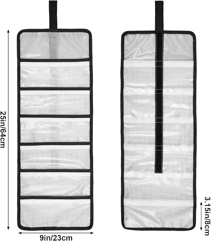 4 pcs Roll Up Fishing Lure Wraps Set 25"*9" Lure Bag with PVC Protective Cover Saltwater Hook Covers Fabric Lures Protector Trolling Tackle Box for Mechanics Kitchen Storage Art Sketching