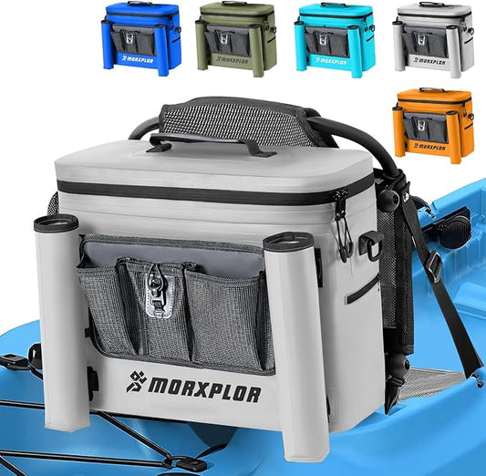 MORXPLOR Kayak Cooler,Waterproof Kayak Seat Back Cooler for Kayaking,Kayak Accessories Cooler Bag,Protable Ice Chest,Beach Cooler,Travel Cooler for Camping or Lunch Bag