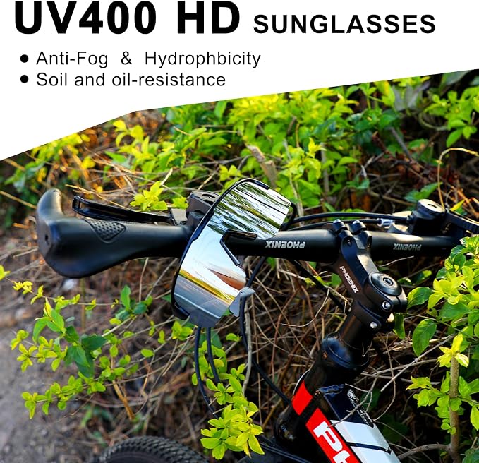 BangLong Lightweight Polarized Sports Sunglasses for Men Women, UV400 Protection Wrap-Around Sunglasses for Running Cycling