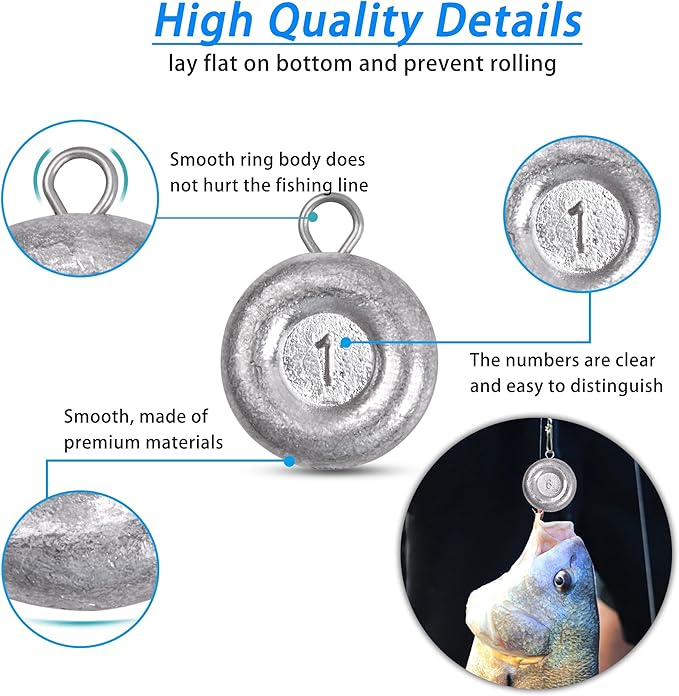 Fishing Weight Sinkers Kit, 81pcs Assorted Drop Bass Sinkers Split Shot Sinkers Coin Weights Saltwater Casting Fishing Sinkers Set with Tackle Box