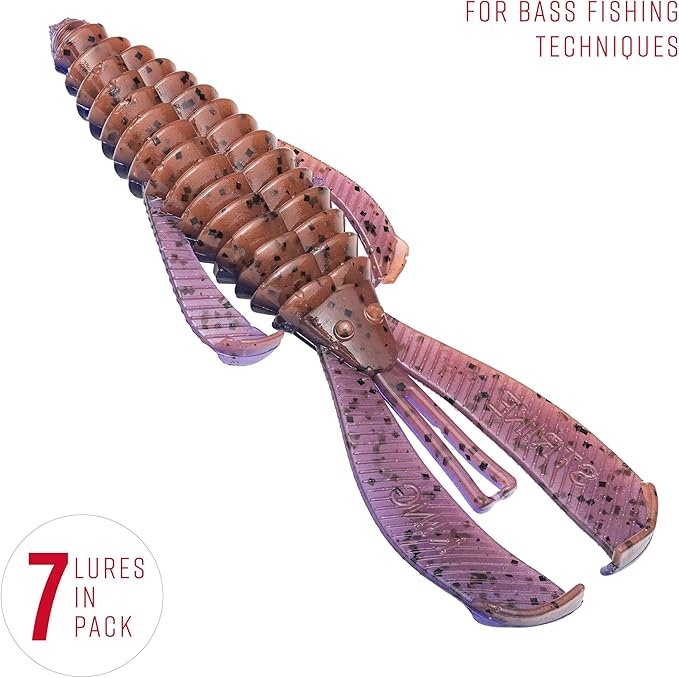 Strike King Rage Bug Fishing Lure, Soft Plastic Grub, Unique Design, Subtle Action