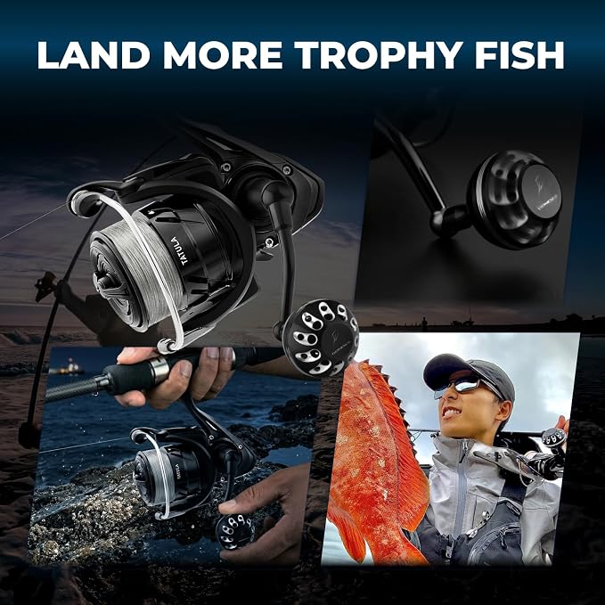 GOMEXUS Power Handle for Daiwa Tatula LT Fuego LT Ballistic LT Spinning Reel Replacement Crank (Fit MQ Version) 【Please Confirm The Size and Pay Attention to The First Picture】