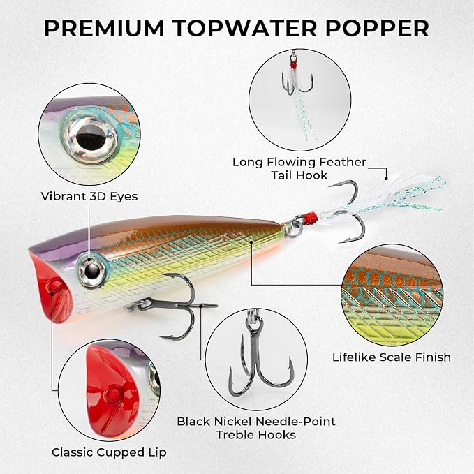 KastKing Superpower Braided Fishing Line and Lure Kit, 4X Braid Line with Hard & Soft Baits, Topwater, Jigs, Rigs&Jerkbaits, Complete Freshwater Fishing Gear Set for Bass,Trout & Walleye,Gift for Men