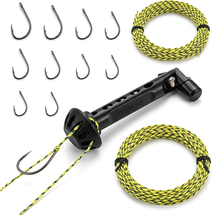 Fly Roost Upgraded Magnetic Fly Threader & Knot Tying Tool with 10 Hooks 2 Lines, Easy Tippet Threading Gear for Small Flies Sizes 6-24, Fly Fishing Accessories for Bad Eyesight & Cold Hands