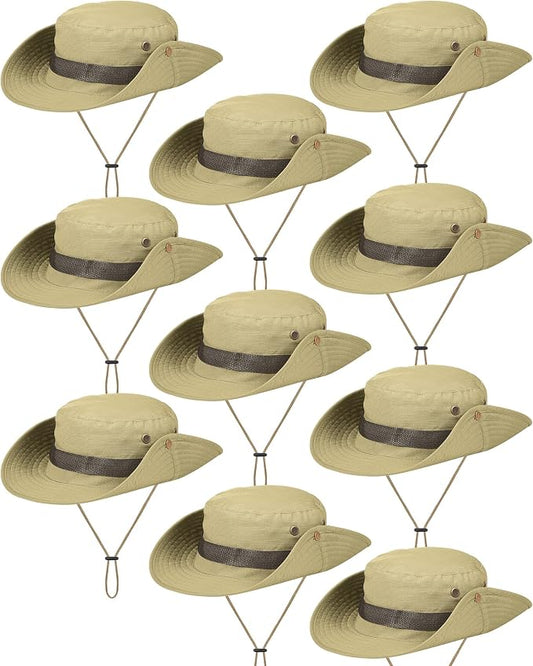 Foaincore Safari Hats Wide Brim Boonie Bucket Hats Sun Protection Summer Fishing Hat for Men Women Hunting Hiking