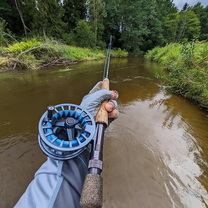 Raprance Fly Fishing Reel - CNC Aluminum Alloy, Ultra-Light, Instant Spool Change Side Button, for Freshwater/Saltwater (Matte Gunmetal Gray)