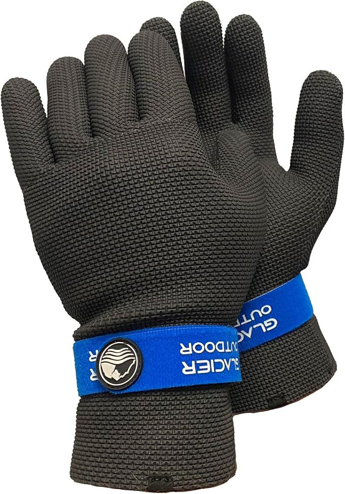 Glacier Glove Kenai Waterproof Full Finger Gloves for Men and Women - Ideal for Ice and Fly Fishing, Outdoors, Kayaking, Surfing, Paddling, Boating