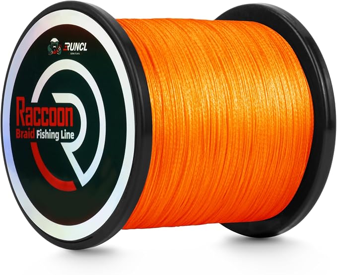 RUNCL Upgraded Braided Fishing Line, Colorfast Fishing Line Braid for Bass, Trout, Crappie, Ultra Strong Braid for Saltwater Freshwater, Abrasion Resistant, Zero Stretch, 6-80lb, 150/300/500/1000Yds