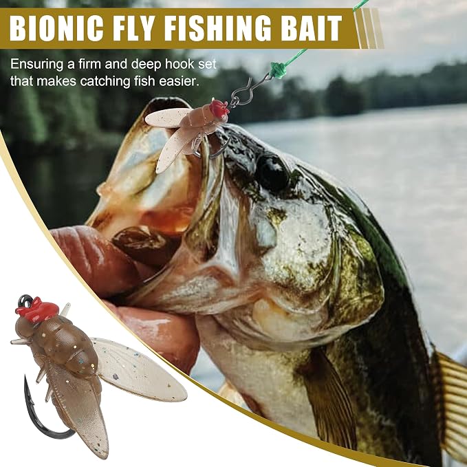 Bionic Fly Fishing Bait,18pcs/36pcs Trout Jig Swimbait Fly Hook Soft Bait Dry Flies Fly Fishing Lures Assortment Kit Attractant Fishing Gear Artificial Fishing Lure Panfish Lure Set