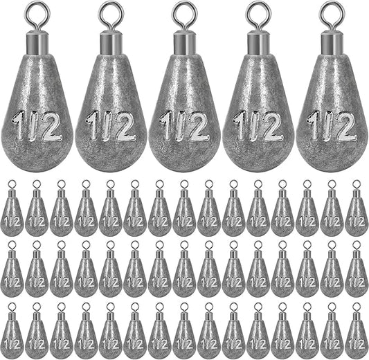 Landhoow Bell Sinkers Weights Casting Swivel Bell Sinkers Fishing Weights Rig for Ocean Saltwater Freshwater Surf Bass Fishing Casting Gear Tackle